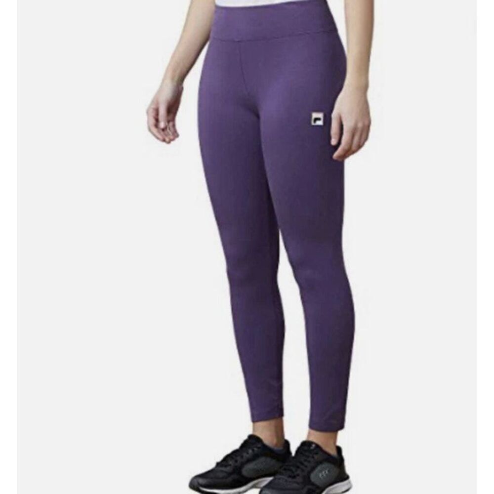 Fila Purple Womens High Waist 7/8 Leggings Jersey Size S yoga running gym